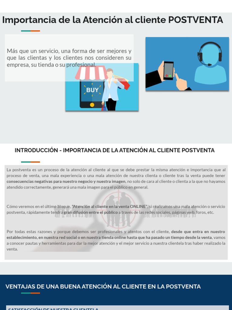Claves para una Atención Postventa Efectiva | PDF | Servicio al Cliente ...