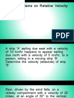 Some Problems On Relative Velocity1