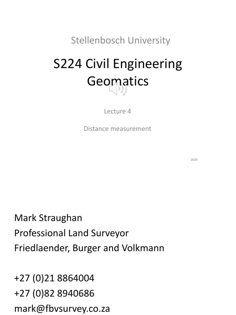 Distance Measurement in Civil Engineering | PDF | Surveying | Altimeter