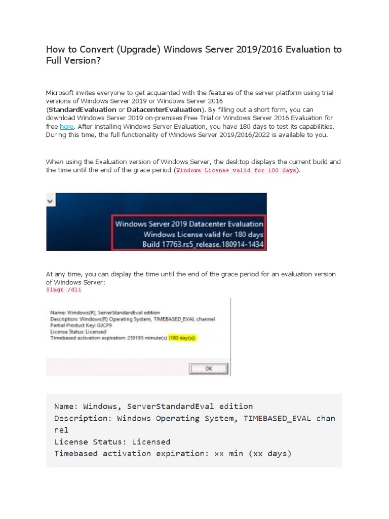 Convert Windows 10 Enterprise Eval To Full
