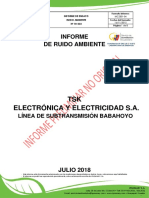 Informe Ruido Ambiente TSK Electronica y Electricidad S.A. - Julio 2018