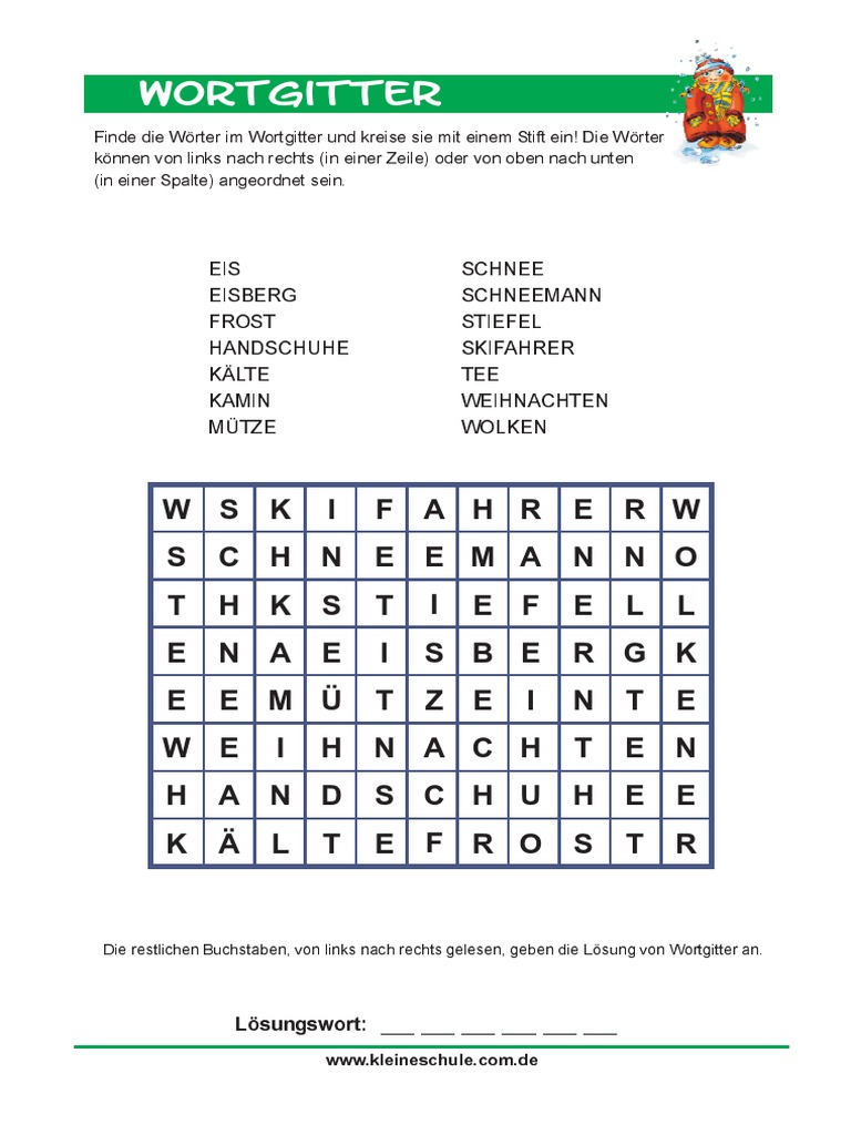 Wortgitter 9 | PDF