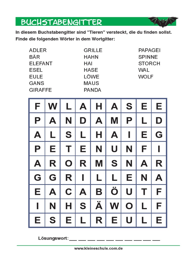 Wortgitter 2 | PDF