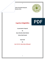 Cognitive Linguistics