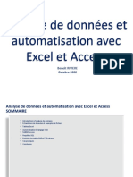 Formation Analyse de Données & Automatisation Excel Access 10 2022 Volet 10