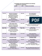 Programación V Congreso Multidisciplinario de Las Ciencias Biomédicas e Imágenes