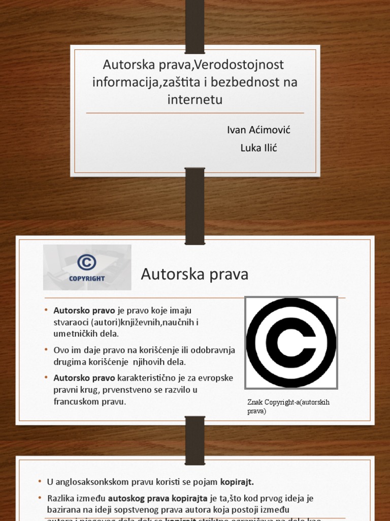 Autorska Prava Prezentacija | PDF