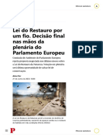 Lei Do Restauro Sem Maioria. Decisão Fi... Arlamento Europeu - Ambiente - PÚBLICO