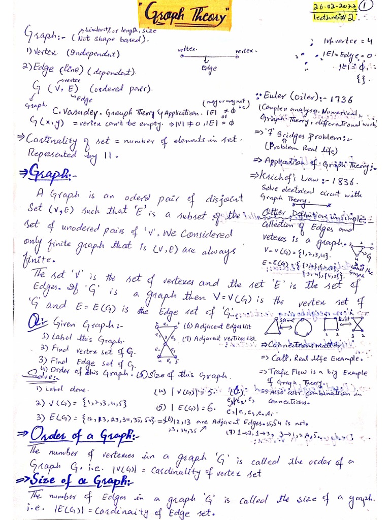 Graph theory notes pdf