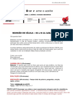 Roteiro de Célula - PR Wallace Cardoso Derrame o Azeite PDF
