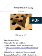 Probelm Solution Essays