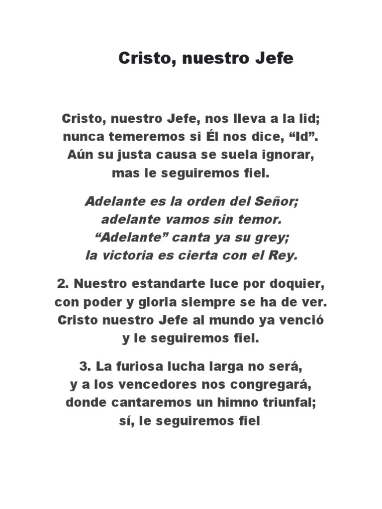 Cristo Es Nuestro Jefe Pdf 
