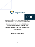 Pliego Licitación Internacional Hotel en Paysandú