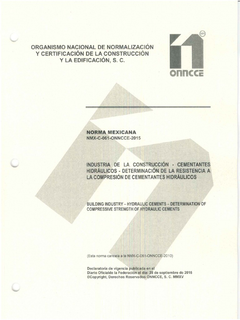 NMX C 061 Onncce 2015 | PDF