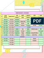 Horario Escolar de 2º A - I