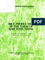 IRPS 54 Rice Production in the Tarai of Kosi Zone, Nepal