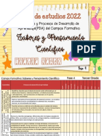 3° Contenidos y Procesos de Desarrollo de Aprendizaje Del Campo Formativo Saberes y Pensamiento Cientifico