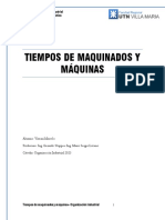 TP N°8 Maquinados y Tiempos de Maquinas