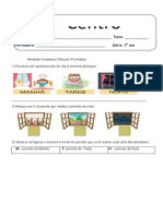 Atividade Avaliativa Ciencias 3 Unidade CEJMA 2022