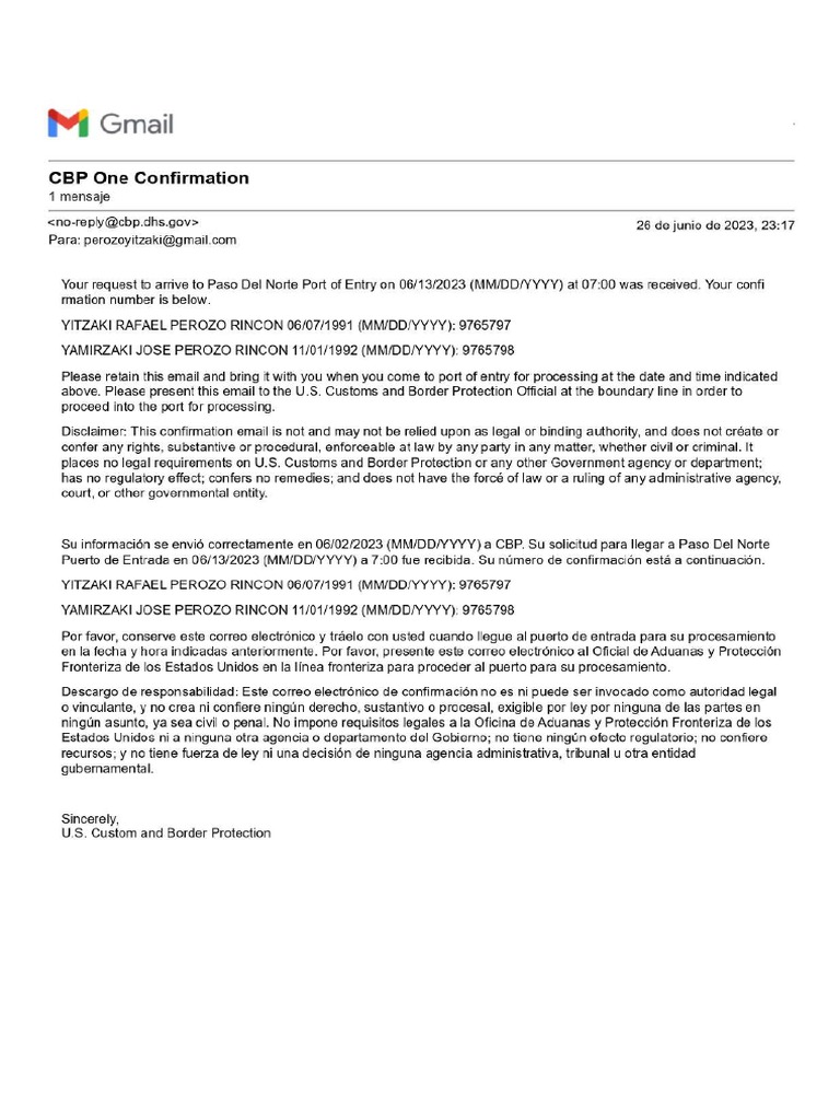 Cita CBP | PDF