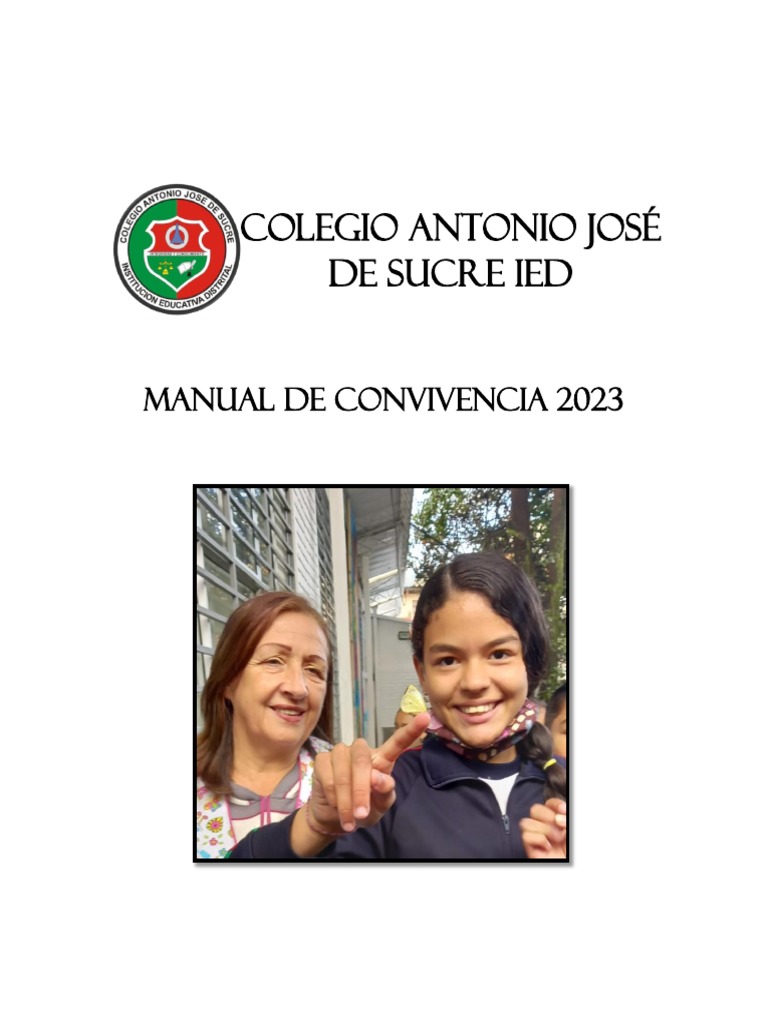 Manual de Convivencia 2023 | PDF | Evaluación | Educación de la primera ...