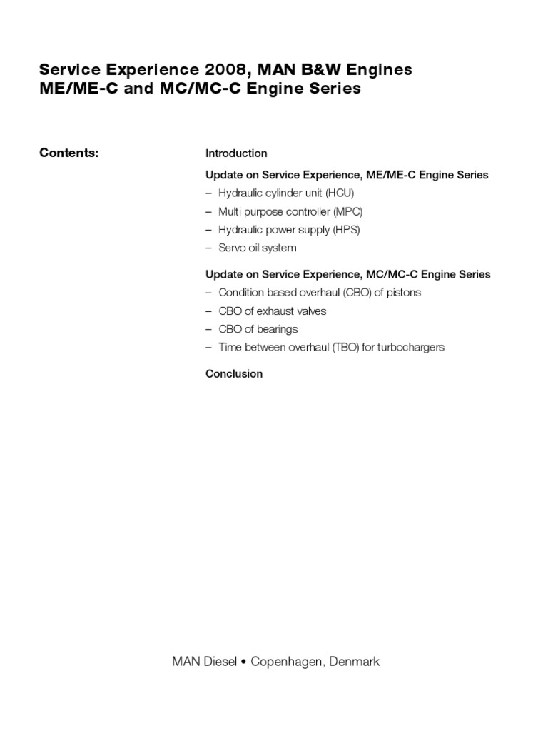 Man B&W Me Engine | PDF | Piston | Valve