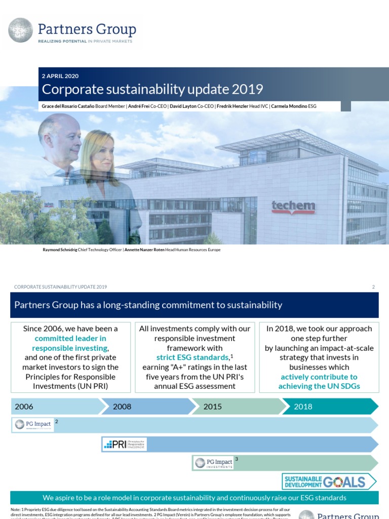 2019 Corporate Sustainability Report | PDF | Sustainability | Investing