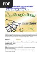 English Morphology Exercises Part 3