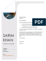 Sarim Khan: Website Developer