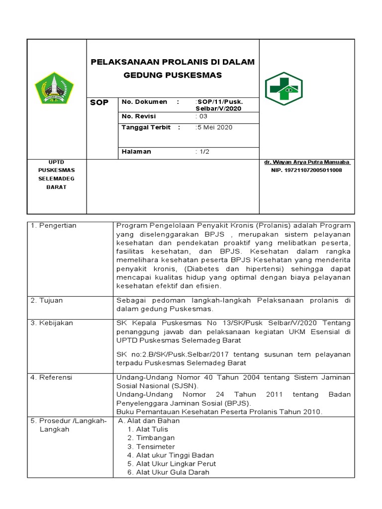 Prolanis di Puskesmas Selemadeg Barat | PDF | Pengembangan Diri