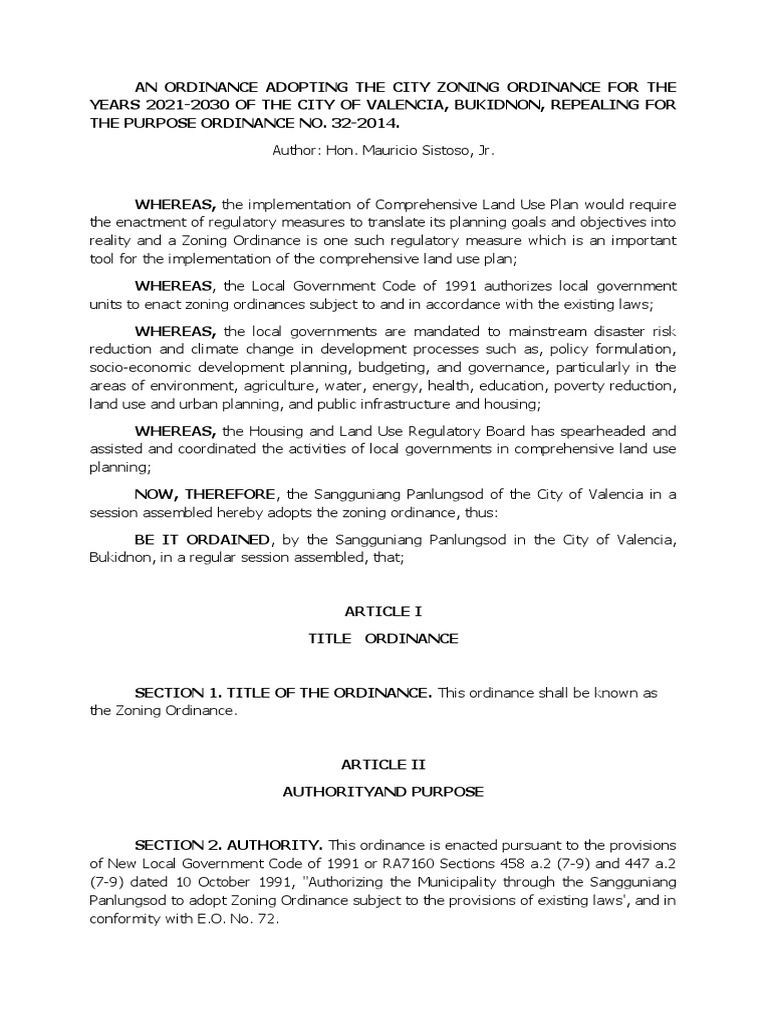 Zoning Ordinance | Download Free PDF | Hazards | Zoning