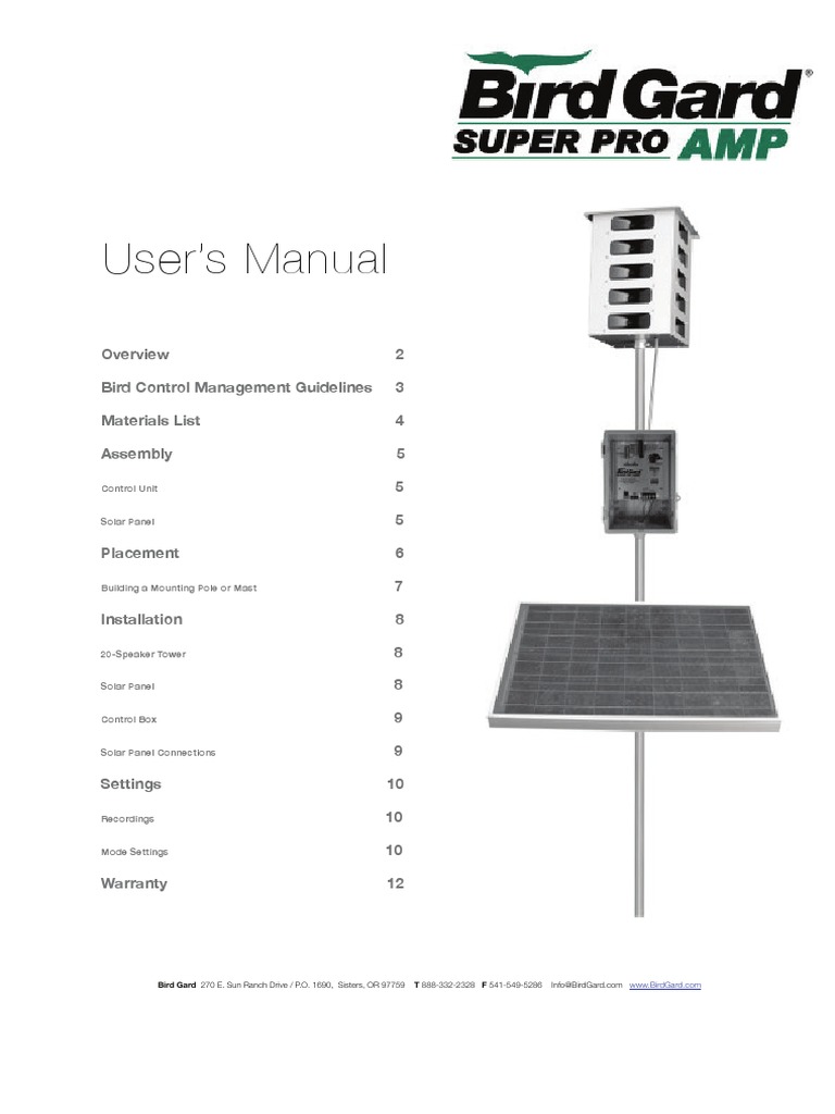 Bird Gard Super Pro Installation And Set-Up Tutorial – ZFCZBQ