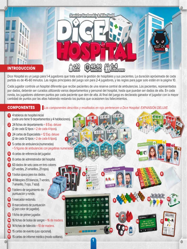 Dice Hospital Emergency Roll – Juego De Mesa De Estrategia Para 1-6 Jugadores, 20 Minutos Por Partida, Independiente Del Dice Hospital Original