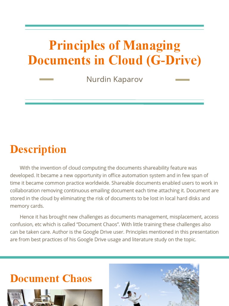 Principles of Managing Documents in Cloud (G-Drive) | PDF