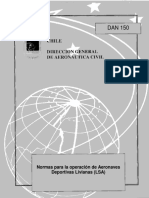 Normas para La Operación de Aeronaves CARTAS AERONAUTICAS DAN-150 DIRECCION DE AERONAUTICA CIVIL