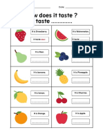 White Colorful Fruits Vocabulary Worksheet