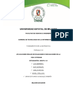 Aplicaciones de Las Ecuaciones e Inecuaciones en La Vida Real