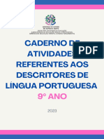 Caderno Descritores - Língua Portuguesa 9º Ano - Ens Fund