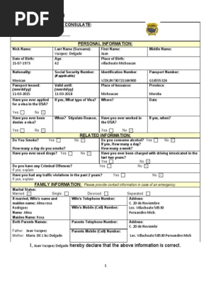 employee application - Mexico