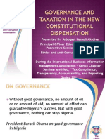 Governance and Taxation in the New Constitutional Dispensation Final