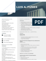 Curriculum Vitae CV Profesional Con Foto Azul y Blanco