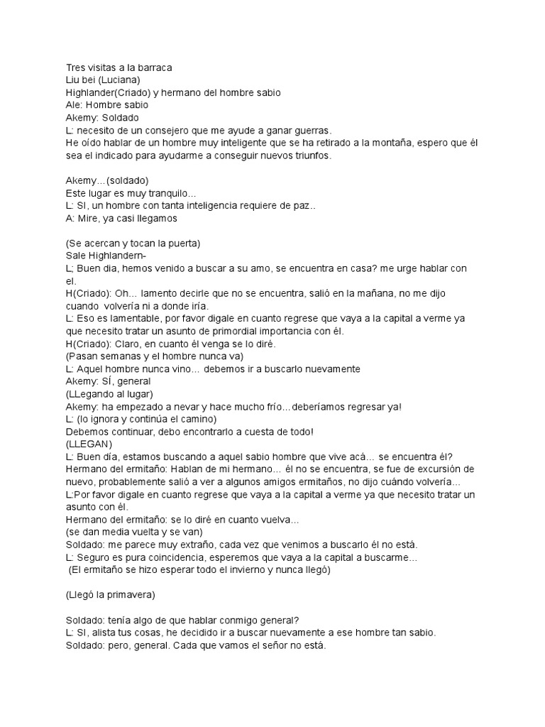 Tres Visitas A La Barraca PDF