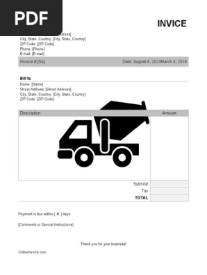 Concrete-Invoice-Template