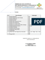 Daftar Ruangan, Limbah Medis, Sarpras Lain (Revisi)