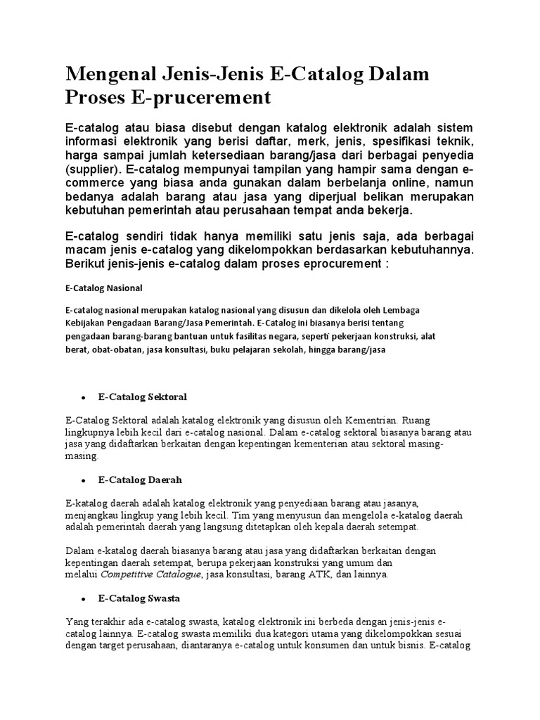 Mengenal Jenis Katalog Pdf