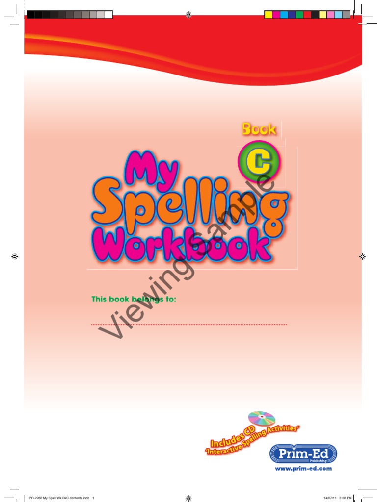 PR2282 My Spelling Workbook C PDF Santa Claus Christmas