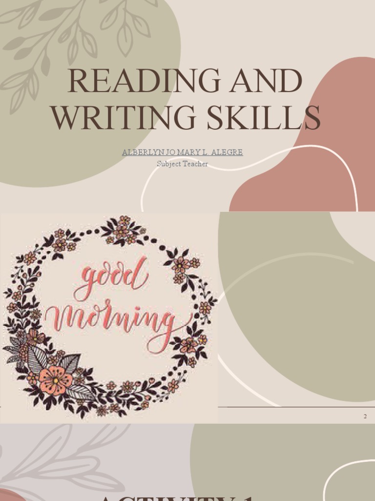 COT Application Letter READING AND WRITING SKILLS PDF Résumé Learning