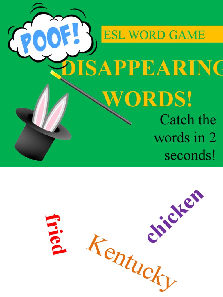 Disappearing Words PDF
