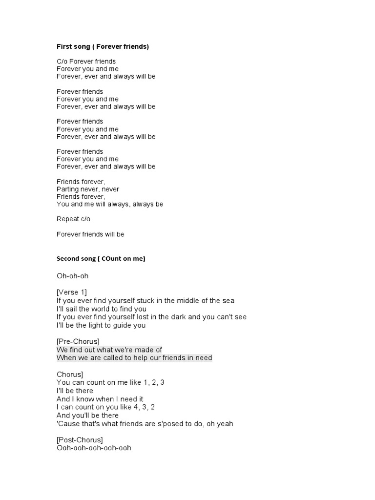Action Song | PDF