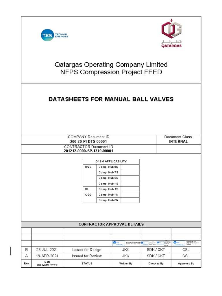NFPS Project Manual Ball Valve Datasheets | PDF | Technology & Engineering